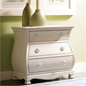 Riverside Furniture Placid Cove Bombe Nightstand in Honeysuckle White