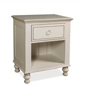 Riverside Furniture Placid Cove 1 Drawer Nightstand in Honeysuckle White