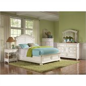 Riverside Furniture Placid Cove Arch Bed 6 Piece Bedroom Set in Honeysuckle White