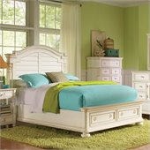 Riverside Furniture Placid Cove Arch Storage Bed in Honeysuckle White