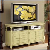 Riverside Furniture Placid Cove Louver TV Console in Seagrass Green
