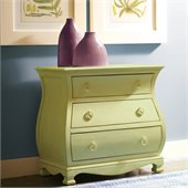 Riverside Furniture Placid Cove Bombe Nightstand in Seagrass Green