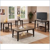 Riverside Furniture Canal Street Rectangular Cocktail Table in Smoky Drftwod/Midnit Blak