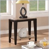 Riverside Furniture Canal Street Chairside Table in Smoky Drftwod/Midnit Blak