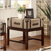 Riverside Furniture Bon Voyage Suitcase End Table in Aged Cognac Wood