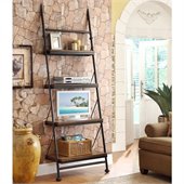 Riverside Furniture Camden Town Leaning Bookcase in Hampton Road Ash