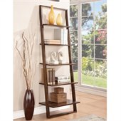 Riverside Furniture Lean Living Leaning Bookcase in Burnished Brownstone