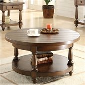 Riverside Furniture Newburgh Round Cocktail Table in Antique Ginger