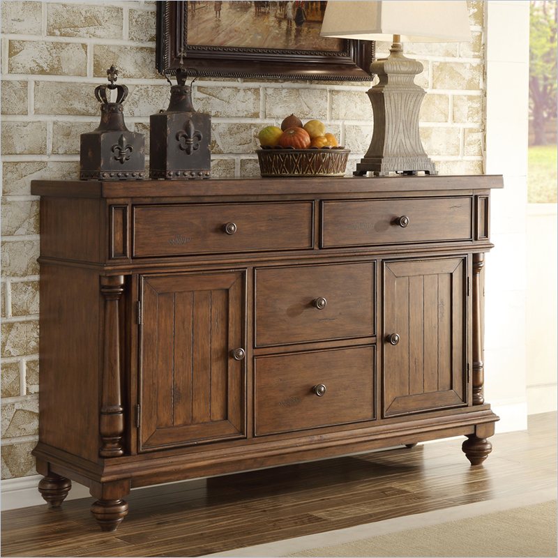 Riverside Furniture Newburgh Buffet in Antique Ginger 37455