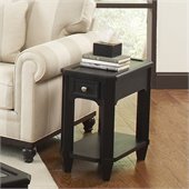 Riverside Furniture Farrington Chairside Table in Black Forrest Birch