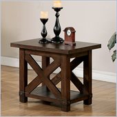 Riverside Furniture Windridge Rectangular End Table in Sagamore Burnished Ash