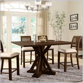 Riverside Furniture Windridge Gathering Height Dining Table in Sagamore Burnished Ash