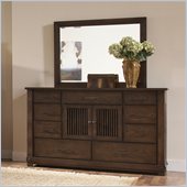 Riverside Furniture Windridge Slat Door Dresser in Sagamore Burnished Ash