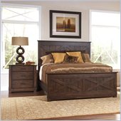 Riverside Furniture Windridge Panel Bed in Sagamore Burnished Ash