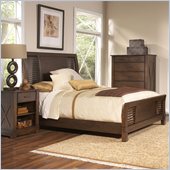 Riverside Furniture Windridge Sleigh  Bed in Sagamore Burnished Ash