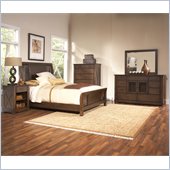 Riverside Furniture Windridge Sleigh  Bed 5 Piece Bedroom Set in Sagamore Burnished Ash