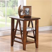 Riverside Furniture Claremont Chairside Table in Toffee
