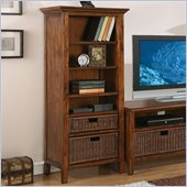 Riverside Furniture Claremont Etagere Bookcase Pier in Toffee