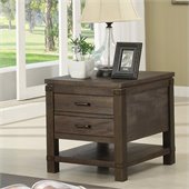 Riverside Furniture Promenade Rectangular End Table in Warm Cocoa