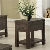 Riverside Furniture Promenade Chairside Table in Warm Cocoa
