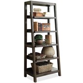 Riverside Furniture Promenade Canted Bookcase in Warm Cocoa