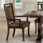 Riverside Furniture Promenade Upholstered Arm Chair in Warm Cocoa