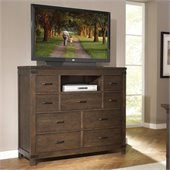 Riverside Furniture Promenade 9 Drawer Media Chest in Warm Cocoa