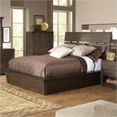 Riverside Furniture Promenade Slat Panel Bed in Warm Cocoa