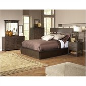 Riverside Furniture Promenade Slat Panel Bed 6 Piece Bedroom Set in Warm Cocoa
