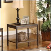 Riverside Furniture Timber Ridge End Table in Homestead Distressed Oak