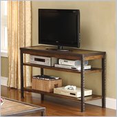 Riverside Furniture Timber Ridge Console Table in Homestead Distressed Oak