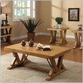 Riverside Furniture Summerhill Rectangular Cocktail Table in Canby Rustic Pine