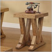 Riverside Furniture Summerhill Chairside Table in Canby Rustic Pine