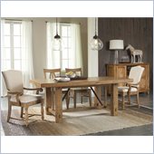 Riverside Furniture Summerhill 5 Piece Dining Table Set in Rustic Pine