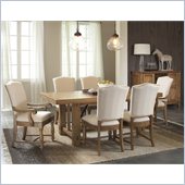 Riverside Furniture Summerhill 7 Piece Dining Table Set in Canby Rustic Pine