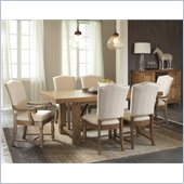 Riverside Furniture Summerhill 8 Piece Dining Table Set in Canby Rustic Pine