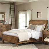 Riverside Furniture Summerhill Sleigh Bed in Canby Rustic Pine