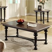 Riverside Furniture Williamsport Rectangular Cocktail Table in Nutmeg/Kettle Black