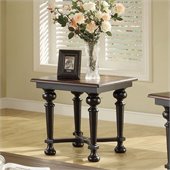 Riverside Furniture Williamsport End Table in Nutmeg/Kettle Black