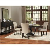Riverside Furniture Williamsport 6 P iece Dining Table Set in Nutmeg/Kettle Black