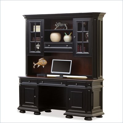 Riverside Furniture Allegro Computer Workstation in Rubbed Black