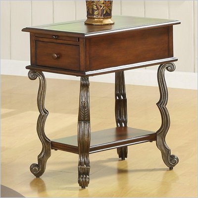 Riverside Furniture Ambrosia Chairside Table in Terra Sienna