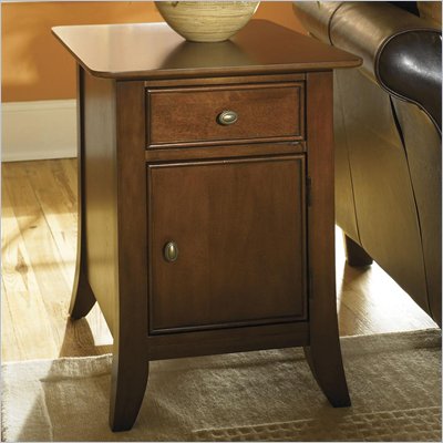 Riverside Furniture American Crossings Chairside Chest in Fawn Cherry