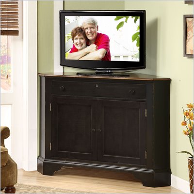 Riverside Furniture American Crossroads Corner Cabinet - Base in Colonial Brown
