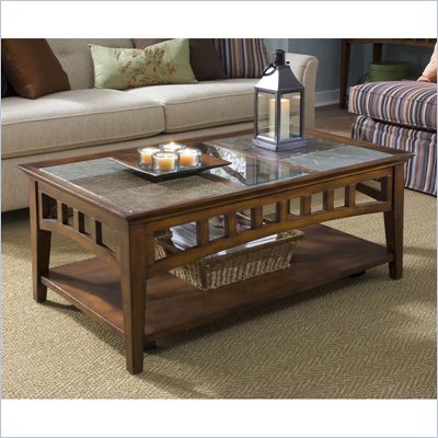 Riverside Andorra Rectangular Coffee Table in Eden Burnished Cherry