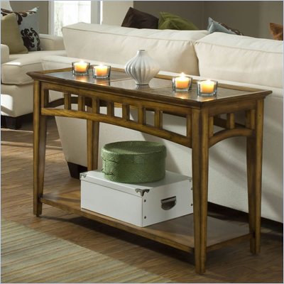 Riverside Andorra Sofa Table in Burnished Oak