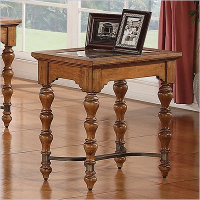 Riverside Furniture Bainbridge Chairside Table in Tuscan