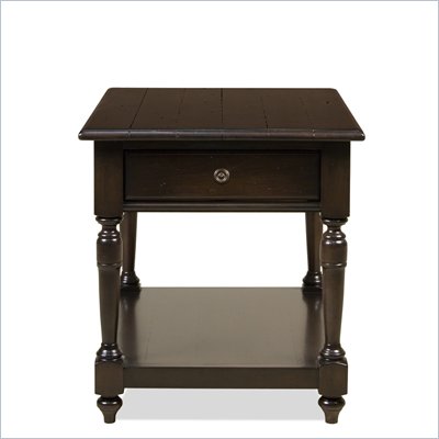 Riverside Furniture Binghamton End Table in Vintage Mocha