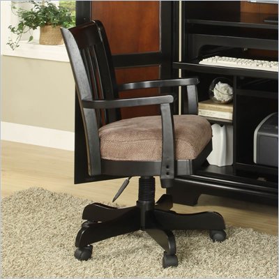 Riverside Furniture Bridgeport Desk Chair in Antique Black