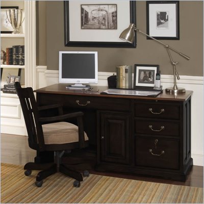 Riverside Furniture Bridgeport Computer Desk in Burnished Cherry